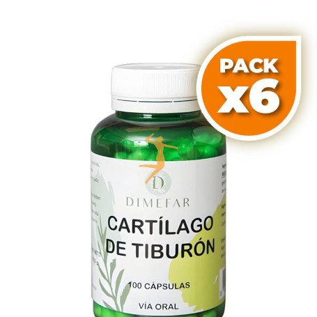 Pack 6x CARTILAGO DE TIBURON 100 CAPSULAS DIMEFAR