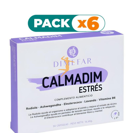 Pack 6x CALMADIM ESTRÉS 30 CÁPSULAS DIMEFAR