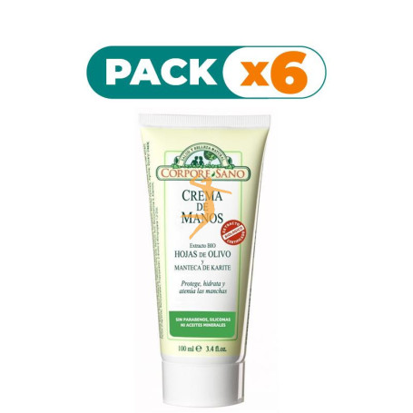 Pack 6x CREMA DE MANOS 100Ml. CORPORE SANO