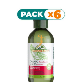 Pack 6x CHAMPU REVITALIZANTE ECOCERT 300Ml. CORPORE SANO