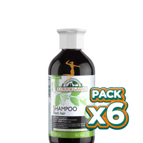 Pack 6x CHAMPU HENNA CABELLO NEGRO 300Ml. CORPORE SANO