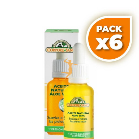 Pack 6x ACEITE NATURAL DE ALOE VERA 30Ml. CORPORE SANO