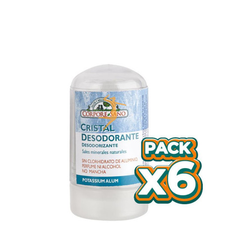Pack 6x DESODORANTE MINERAL 80Gr. CORPORE SANO