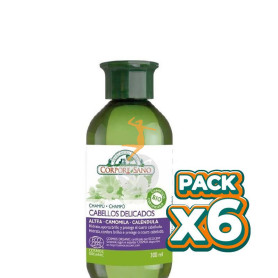 Pack 6x CHAMPÚ CABELLOS DELICADOS COSMOS ORGANIC 300Ml. CORPORE SANO