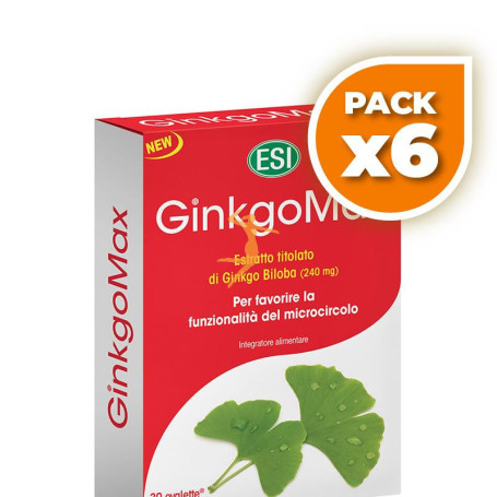 Pack 6x GINKGOMAX 30 TABLETAS ESI