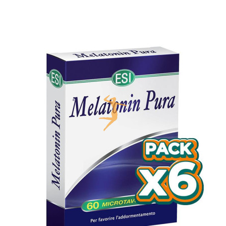 Pack 6x MELATONINA PURA 1,9Mg. 60 MICROTABLETAS ESI