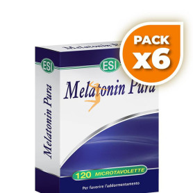 Pack 6x MELATONINA PURA 1Mg. 120 MICROTABLETAS TREPAT DIET - ESI