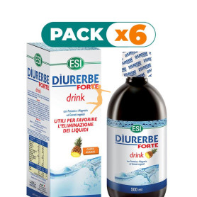 Pack 6x DIURERBE FORTE DRINK SABOR PIÑA 500Ml. TREPAT DIET - ESI