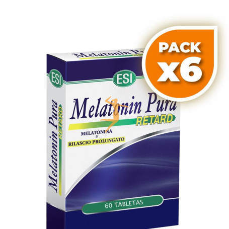 Pack 6x MELATONINA PURA RETARD 1,9Mg. 60 MICROTABLETAS ESI