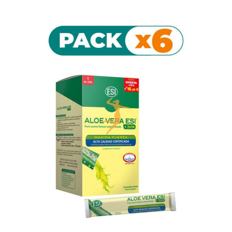 Pack 6x ZUMO ALOE VERA FORTE CON MIRTILO 24 POCKET DRINK ESI