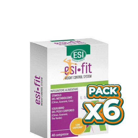 Pack 6x FIT ACTIVA CON CAFEINA 40 COMPRIMIDOS ESI