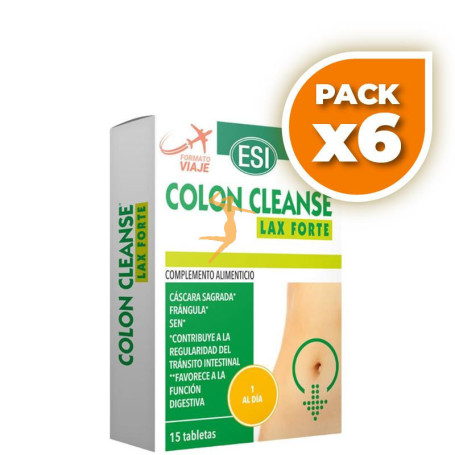 Pack 6x COLON CLEANSE LAX FORTE 15 TABLETAS ESI