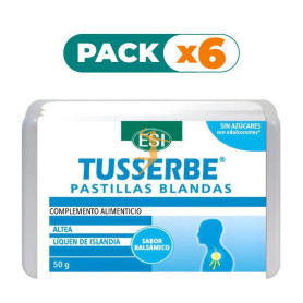 Pack 6x TUSSERBE PASTILLAS BLANDAS 50G ESI