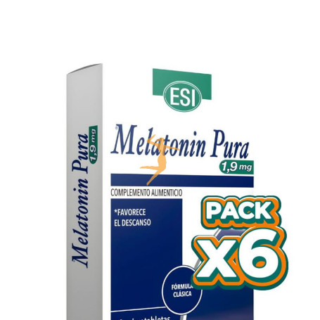 Pack 6x MELATONIN PURA 1,9MG 30 MICROTABLETAS ESI