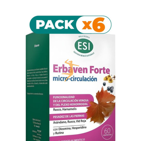 Pack 6x ERBAVEN FORTE MICRO-CIRCULACIÓN 60 COMPRIMIDOS ESI
