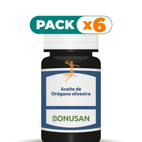 Pack 6x ACEITE DE ORÉGANO SILVESTRE 60 PERLAS BONUSAN