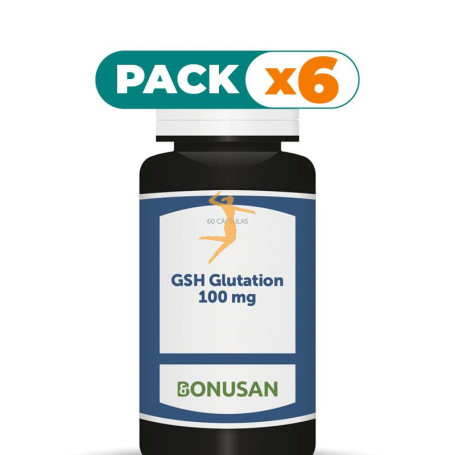 Pack 6x GSH GLUTATION 100Mg. 60 CÁPSULAS BONUSAN