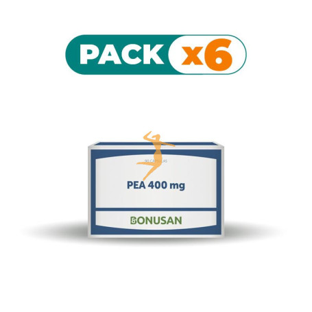 Pack 6x PEA 400Mg. 90 CÁPSULAS VEGETALES BONUSAN