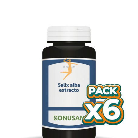 Pack 6x SALIX ALBA EXTRACTO 60 CÁPSULAS BONUSAN