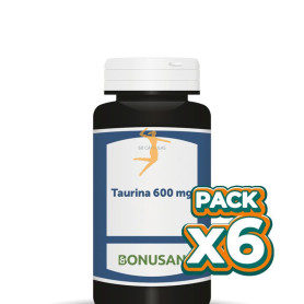 Pack 6x TAURINA 600Mg. 60 CÁPSULAS VEGETALES BONUSAN