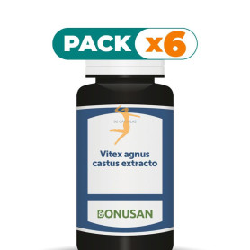 Pack 6x VITEX AGNUS CASTUS EXTRACTO 90 CÁSPSULAS VEGETALES BONUSAN