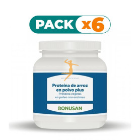 Pack 6x PROTEÍNA DE ARROZ PLUS 500Gr. BONUSAN