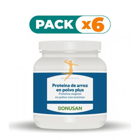 Pack 6x PROTEÍNA DE ARROZ PLUS 500Gr. BONUSAN