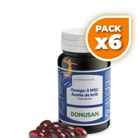 Pack 6x OMEGA 3 MSC KRILL 60 CÁPSULAS BONUSAN