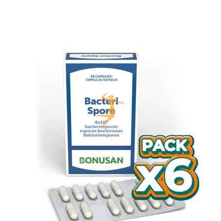 Pack 6x BACTERI SPORE 28 CAPSULAS BONUSAN