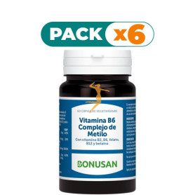 Pack 6x VITAMINA B6 COMPLEJO DE METILO 60 CAPSULAS BONUSAN