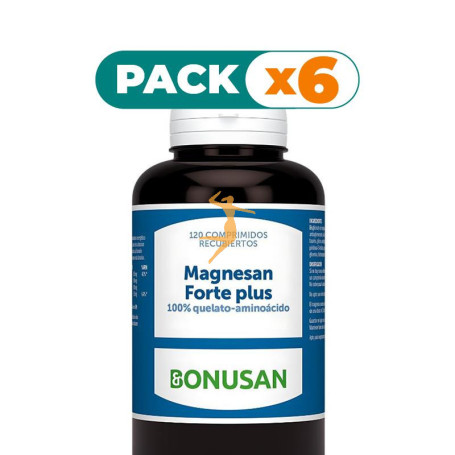 Pack 6x MAGNESAN FORTE PLUS 120 COMPRIMIDOS BONUSAN