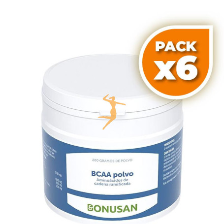 Pack 6x BCAA POLVO 200 GR BONUSAN