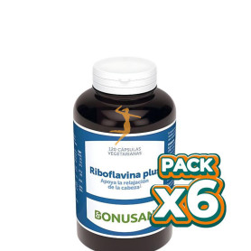 Pack 6x RIBOFLAVINA PLUS 120 CÁPSULAS BONUSAN