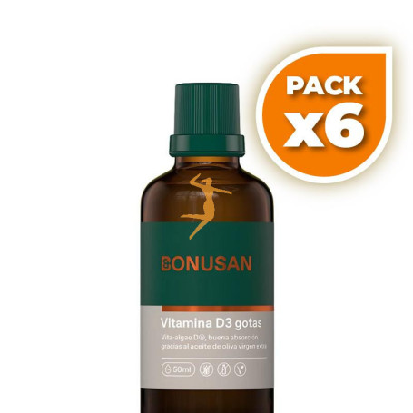 Pack 6x VITAMINA D3 GOTAS 50ML BONUSAN