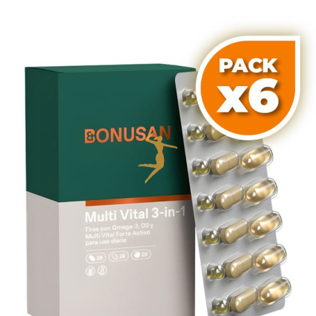 Pack 6x MULTI VITAL 3-IN-1 84 COMPRIMIDOS BONUSAN