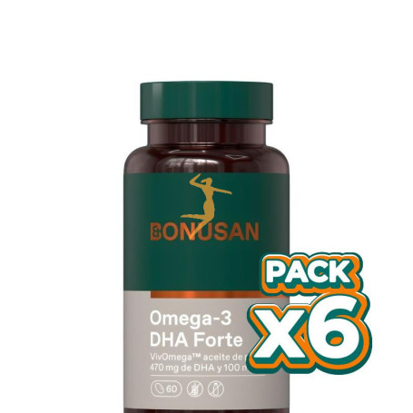Pack 6x OMEGA-3 DHA FORTE 60 PERLAS BONUSAN