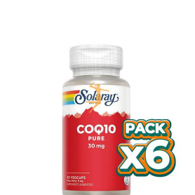 Pack 6x PURE COQ10 30Mg. 30 CÁPSULAS SOLARAY