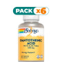 Pack 6x PANTOTHENIC ACID 500Mg. 100 CÁPSULAS SOLARAY