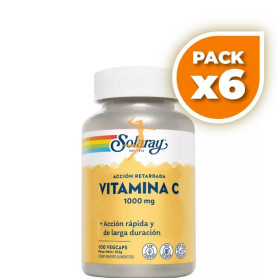 Pack 6x VITAMIN C 1000Mg. A/R 100 TABLETAS SOLARAY