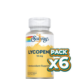 Pack 6x LYCOPENE 10Mg. 60 PERLAS SOLARAY