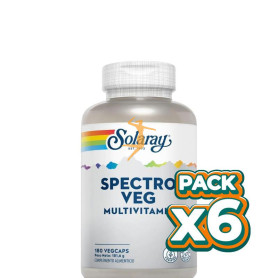 Pack 6x SPECTRO VEGETARIAN FORMULA MULTI-VITA-MIN 180 CÁPSULAS VEGETALES SOLARAY