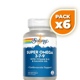 Pack 6x SUPER OMEGA 3-7-9 120 PERLAS SOLARAY