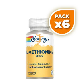 Pack 6x L-METHIONINE 500Mg. 30 CÁPSULAS SOLARAY
