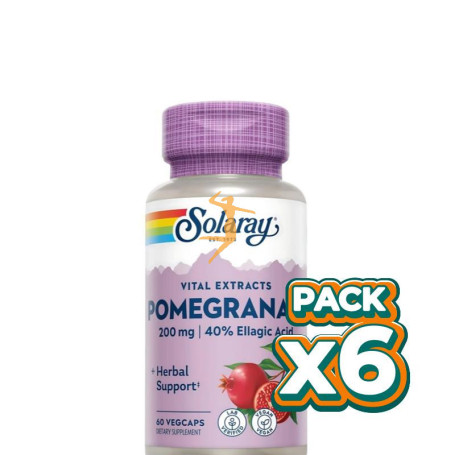 Pack 6x POMEGRANATE 200Mg. 60 CÁPSULAS SOLARAY