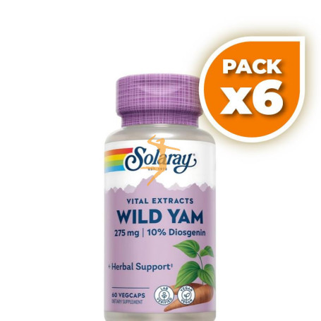 Pack 6x WILD YAM 275Mg. 60 CÁPSULAS SOLARAY