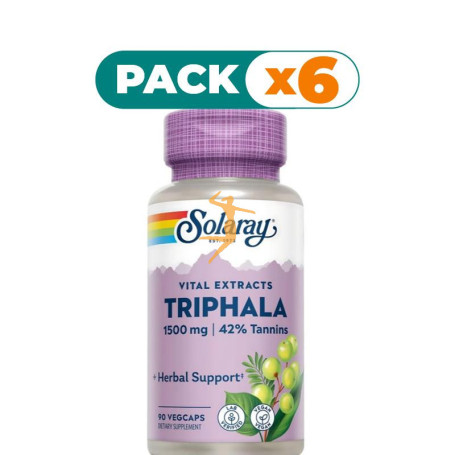 Pack 6x TRIPHALA 500Mg. 60 CÁPSULAS SOLARAY
