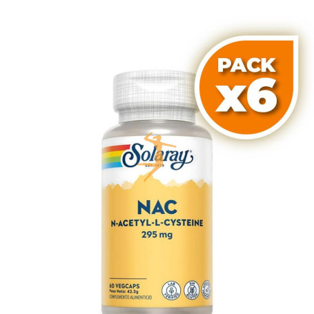 Pack 6x NAC 295Mg. 60 CÁPSULAS SOLARAY