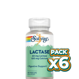 Pack 6x LACTASE 40Mg. 100 CÁPSULAS VEGETALES SOLARAY