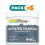 Pack 6x ACTIVATED COCONUT CHARCOAL 75Gr. SOLARAY
