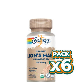 Pack 6x MELENA DE LEÓN 1000Mg 60 CÁPSULAS VEGETALES SOLARAY